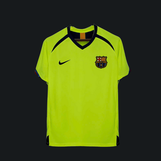 Barcelona 05/06 Classic Retro Green Away Kit- Ronaldinho x Messi