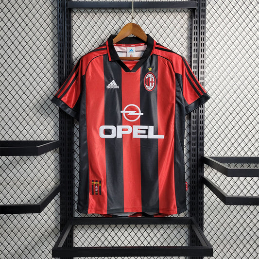 AC Milan 1998/00 Classic Retro Vintage Shirt- Maldini