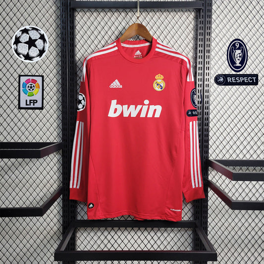 Real Madrid 11/12 UCL Retro Away Red Shirt Jersey - Ronaldo 7 Printing Available
