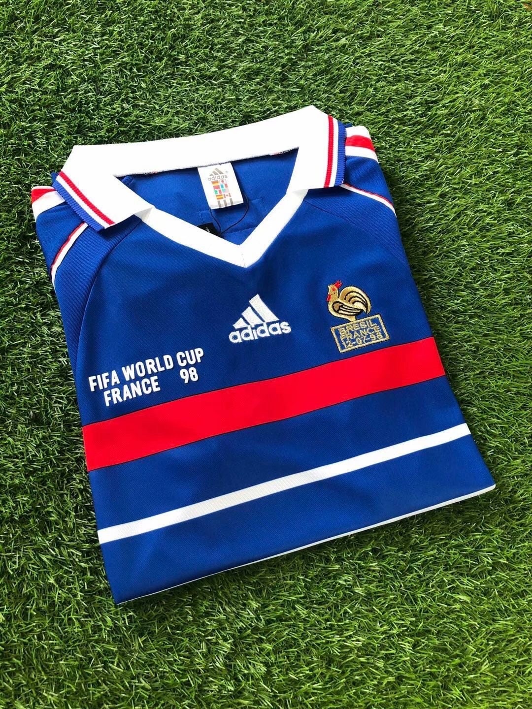 France 1998 World Cup Final Retro Classic Jersey Shirt - Zidane